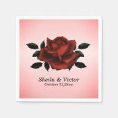 Red Rose Gothic Wedding Servet (Voorkant)