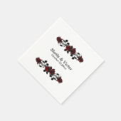 Red Rose Gothic Wedding Servet (Hoek)