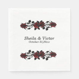 Red Rose Gothic Wedding Servet