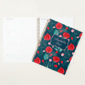 Red Rose & Green Leaves Personalized Planner (Display)