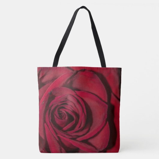 Red Rose Grote Canvas tas (Voorkant)