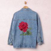 Red Rose - Handschilderij Denim Jacket (Hangar)