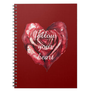 Red Rose Heart Notitieboek