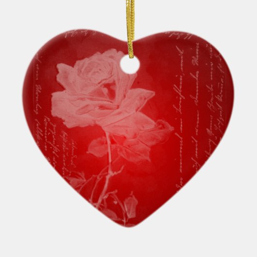 Red Rose Heart Ornament (Voorkant)
