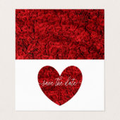 Red Rose Heart, Photo Enregistrer La Carte Date (Extérieur déplié)