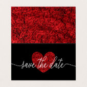 Red Rose Heart, Photo Enregistrer La Carte Date (Extérieur déplié)