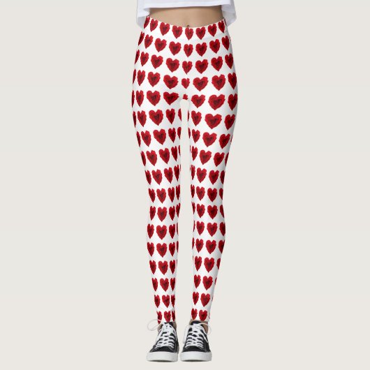 Red Rose Heart Shape - Leggings voor vrouwen (Voorkant)