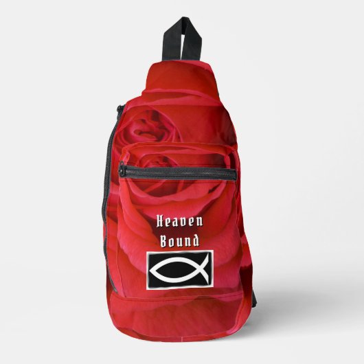 Red Rose Heaven Bound Sling Bag (Voorkant)