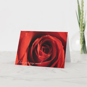 Red Rose I Love You Card Kaart