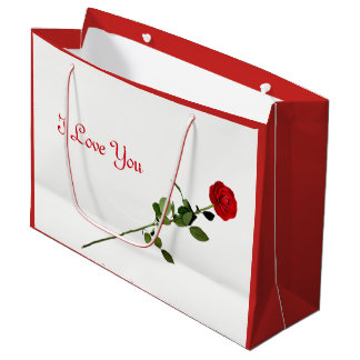 Red Rose ik hou van je design Groot Cadeauzakje