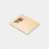 Red Rose Illustration on a Tan Background Post-it® Notes (Schuin)