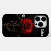 Red Rose in ketens Gothic Case-Mate iPhone Case (Achterkant (horizontaal))