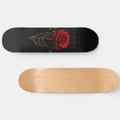 Red Rose in ketens Gothic Skateboard (Horizontaal)