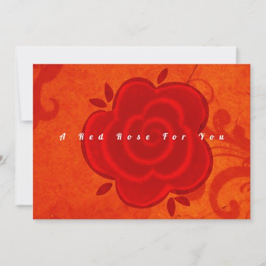 Red Rose Joyeuse carte de voeux d'anniversaire pla (Devant)