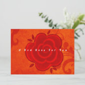 Red Rose Joyeuse carte de voeux d'anniversaire pla (Debout devant)