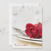 Red Rose Jubileum Dinner Party Kaart (Voorkant)