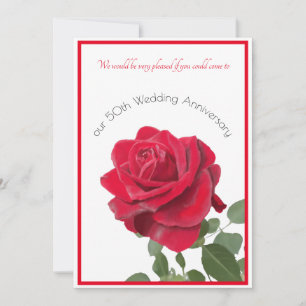 Red Rose Jubileum of ander evenement Uitnodiging