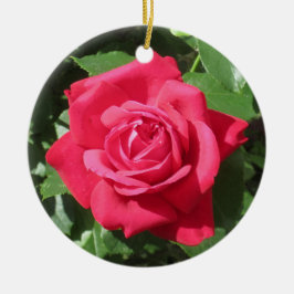 Red Rose Keramisch Ornament