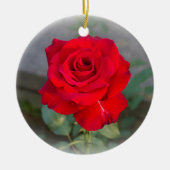 Red Rose Keramisch Ornament (Voorkant)