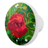 RED ROSE  KERAMISCHE KNOP (Rechts)