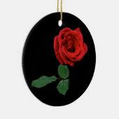 Red Rose kerstversiering Keramisch Ornament (Rechts)