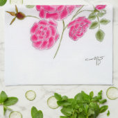 Red Rose kitchen tea towel Theedoek (Gevouwen)