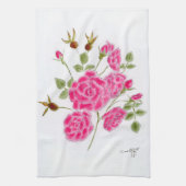 Red Rose kitchen tea towel Theedoek (Verticaal)
