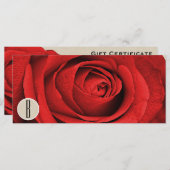 Red Rose Kraft Rustic Glam Modern Gift Certificate (Voorkant / Achterkant)