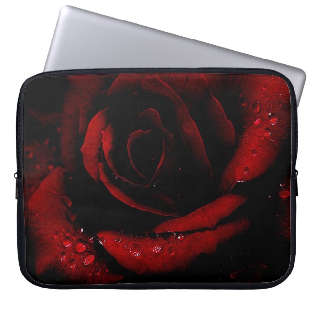 Red Rose Laptop Sleeve (Voorkant)