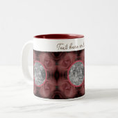 Red Rose Lijst gepersonaliseerd Uw foto toevoegen Tweekleurige Koffiemok (Voorkant links)