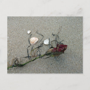 Red Rose Lost op Zee Briefkaart