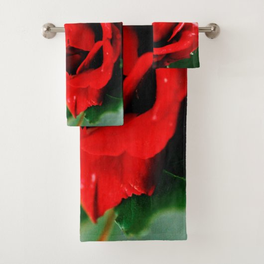 Red Rose Love Bad Handdoek (Insitu)