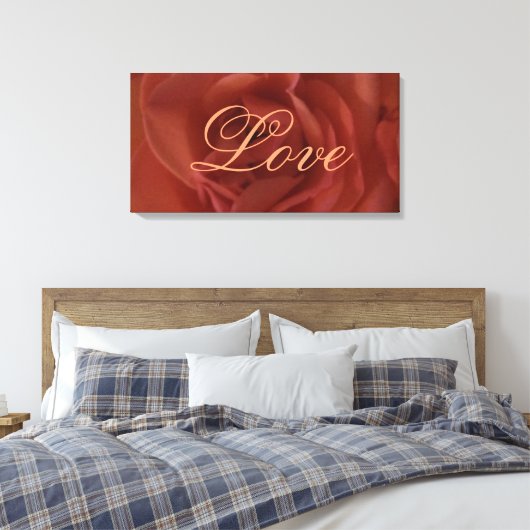 Red Rose Love Canvas (Insitu (Slaapkamer))