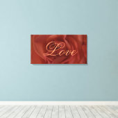 Red Rose Love Canvas Afdruk (Insitu (Houten vloer))