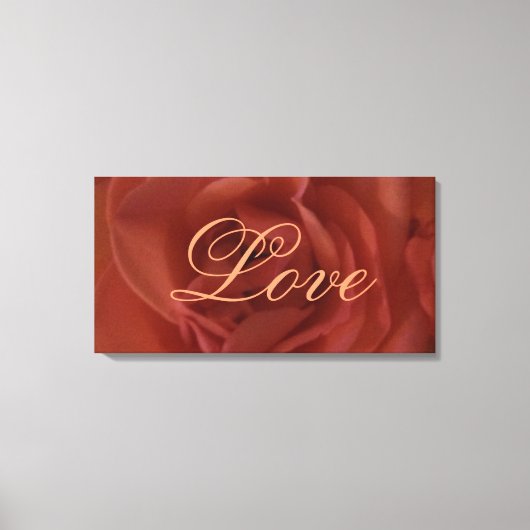 Red Rose Love Canvas Afdruk (Voorkant)