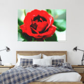 Red Rose Love Canvas Print (Insitu (Slaapkamer))