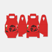 Red Rose Love Favor Box Bedankdoosjes (Uitgevouwen)