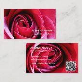 Red Rose Love Petals Visitekaartje (Voorkant / Achterkant)