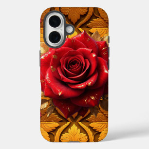 "Red Rose Luxury" iPhone 16 Hoesje