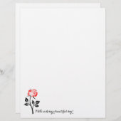 Red Rose, maak elke dag mooi! Papierwaren Briefhoofd (Voorkant / Achterkant)