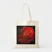 Red Rose Macro Analog Soul Aesthetic Tote Bag (Devant)