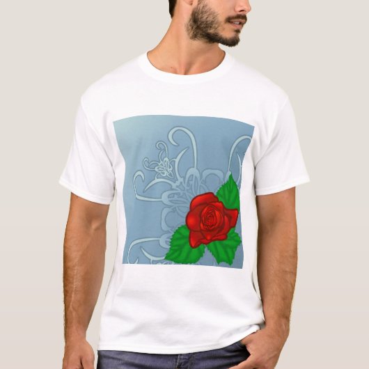 Red Rose Mannen T-Shirt (Voorkant)