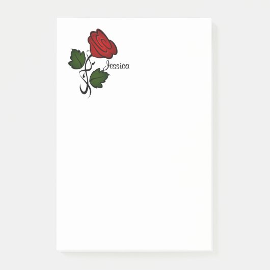 Red Rose met naam Post-it® Notes (Voorkant)