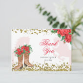 Red Rose Mexicaine Mis Carte de remerciements (Debout devant)