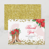 Red Rose Mexicaine Mis Carte de remerciements (Devant / Derrière)