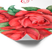 Red Rose Mexicaine Mis Quince Affiche de bienvenue (Coin)
