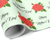 Red Rose Moederdag inpakpapier (Rol Hoek)