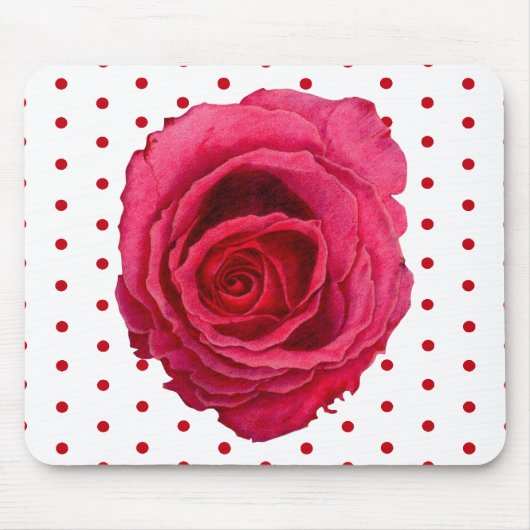 Red Rose Mousepad Muismat (Voorkant)