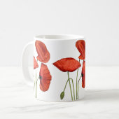 „Red Rose Mug – Elegant Floral Coffee Cup“ (Devant gauche)