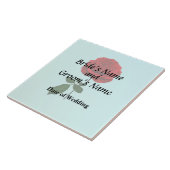 Red Rose of Summer Wedding Products Tegeltje (Zijkant)